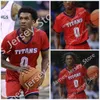 Mercy Titans costurou camisa de basquete universitária 45 Spencer Haywood 42 Terry Duerod 50 John Long 42 Dennis Boyd 1 Jermaine Jackson Art Stolkey 24 Earl Cureton Jerseysys