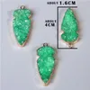 Colares de pingentes de seta verde quartzo cristal pingente drruzy charme para jóias que fazem brinco de colar para homens homens -renda de atacado