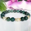 MG1486 Strand New Design Citrine and Moss Agate Armband Natural Gemstone Armband Healing Crystals Mala Armband Yoga Gifts för 169D