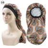 Boneie / Skull Caps Bonnet pour les femmes Sleep Sleep Cap Vintage Printed Beauty Salon Hair Care Imitation Silk Musulm Backsbeanie / Skull EloB22