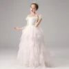 Burgundy Flower Girl Dresses 2022 First Holy Communion Dresses For Girls Ball Gown Wedding Party Dress Kids Evening Prom Dress