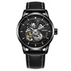 Wristwatches Original Automatic Watch Men Healdon Seff-Ward Wrstwatch Wristwatch Blue Strap Leath