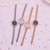 Relógios de pulso Conjunto de pulseira feminina Relógios Fashion Dress Dress Wrist Welt Wrist