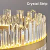Kolye lambaları Lüks kristal LED avizeyi oturma odası yatak odası ev el altın modern tavan lambası dekorasyon aydınlatma fikstürü taşıma