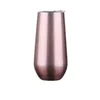Wholesale 6oz Egg Shape Wine Tumbler Mug Double Wall Stainless Steel Beer Cup Champagne Flutes with Lids For Home Supplies 0609