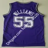 Vintage Basketball Jason Williams Jerseys 55 Chris Webber 4 de Aaron Fox 5 Marvin Bagley III 35 édition Maillots pourpre Black Purple
