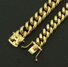 Bracelet à maillons cubains Miami pour hommes de 12 mm, colliers de 8 pouces, chaîne de 24 pouces, plaqué or 14 carats