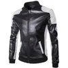 Jackets masculinos 2022 Jaqueta de couro Faux Men moda Modotkwork Motorcycle Europe e America Style Grande tamanho 5xl PU