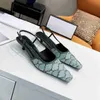 Women Mid Heel Sandals Designer Slippers Woman Variety Sandals Slipper Bloom web Floral Glitter Print Shoes Leather Rubber Summer Shopping Essentials Size 35-41