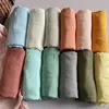 Babydecke Bambus Baumwolle Neugeborene Swaddeln Kindergärtenbettblatt Solid Plain Color Musselin Swaddle Wrap 120x120 cm DW6767