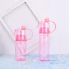 400/600ml 3 color sólido sólido en plástico fresco botella de agua de verano de agua portátil escaladora de bicicleta al aire libre mis botellas de agua 220628