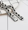 سوار S925 Sterling Silver Link Bracelet عتيقة الأزياء السخية