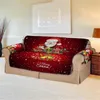 Couvre-chaise Christmas Santa Claus Sofa Cover siège Slipcovers Protector Couch pour l'année de vacances homchair