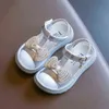 Kinderen Sandalen Meisjes Prinses Schoenen Mode Boog Kinderen Enkele Schoenen Baby Soft-Soled Antislip Lederen Sandalen Casual Sneakers G220418