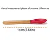 Wooden Handle Baby Bamboo Fork Silicone Wood Spoon Toddlers Infant Feeding Accessories Organic BPA Free Food Grade June21