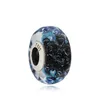 Nytt trendigt 925 sterling silver blått Murano glas Ocean Mermaid vinpärlor för smycketillverkning hänge perfekt för original charm Pandora armband