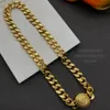 Gorgon kettingen lengte kan worden aangepast Big Chain Gold Color Luxury Brand Vintage Geplaatste 18k hanger hoogwaardige officiële repli6705073