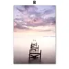 Dipinti Viola Paesaggio Orizzonte Cavallo Calmo Lago Fiore Nebbia Nordic Poster Wall Art Print Canvas Painting Decor Picture Living Ro222P