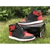 1 High OG Banned Heel With X Basketball Shoes Men Black Varsity Red White 2011 Release Лучшее качество спорта с оригинальной коробкой 7-13