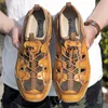 Topselling luxe cuir véritable en cuir d'été en plein air grande taille lumière sandales décontractées haute qualité respirant chaussures de randonnée célèbre marque de marque