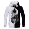 Vestes pour hommes à manches longues Sweats à capuche pour hommes Moitié Noir Blanc Cool Plain Skull Hoddies Hommes Patchwork Sweat Homme Sweat À Capuche Mode Femmes