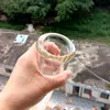14-calowy Typ prosty Wyczyść szklane Water Bong Hookh z brązowym filtrami o strukturze plastra miodu Olejek Dab Rigs Dyma