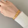 Nouveau design de haute qualité bracelet en acier inoxydable boucle en or bracelet bijoux de mode hommes et femmes bracelets sans boîte