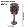 Skull Knight Hjälm Goblet 3D Skull Head Beer Mug Personlig skalle Spirit Cup Rostfritt stål Halloween Party Bar Drinking Cup