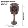 Calice per casco da cavaliere con teschio Calice con testa di teschio 3D Boccale da birra con teschio personalizzato Tazza per bere in acciaio inossidabile per bar per feste di Halloween