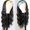 Nxy Wigs Headband Wig Body Women's Ice Silk Hair Band Long Curly Cover