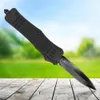 Пользовательские ножи - R8121 Автоматический тактический нож 440C Двойное действие черное лезвие цинк -алюминиевое сплаво