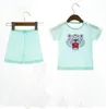 Märke Logotyp Designer Barnkläder Set Sommar Babykläder Tryck för pojkar Outfits Småbarn Mode tecknade bilder T-shirt Shorts Barn