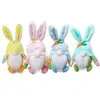 Easter Party Favor Faceless Gnome Rabbit Doll Handmade Reusable Home Decoration Spring Hanging Bunny Ornaments Kids Gift