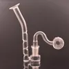 14 mm Female Glass Oil Burner Pipea Adattatore arco di bocchetto con un adattatore con foro concavo J per un bong tampone con tubi da bruciatore in vetro a sfera da 30 mm a sfera