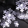 Strings LED Solar Snowflake Light Outdoor Waterproof For Garden Decoration Christmas Lamp Fairy Tree Shaped LightLED StringsLED