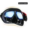 RX Prescripción Corrective óptico Kit de engranajes de buceo Hypperopia Miopía Snorkel Set Dry Top Scuba Mask Wide Anti Fog UV400 220628