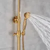Spolotto oro bagni da bagno piovoso cucchiaino da bagno mixer per doccia 8 "Sistema doccia a testa di pioggia Sistema da bagno a parete da bagno montato