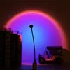 Sunset Lamp USB Gadgets Rainbow Projector Atmosphere Night Light Home Decoration Photography Lighting Coffee Shop Wall Decor Lights Lights
