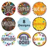 Geschenkomschakeling 500 stks/roll schattige beloningsstickers met woord motiverend voor schoolleraar kinderen kinderen Studenten Stationery StickersGift