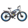 SMLRO XDC600 26 인치 더블 모터 전기 자전거 4.0FAT 타이어 48V 22.4AN 2000W 55km/h 65km 마일리지 유압 브레이크 전기 자전거 시마노 21 스피드 비치 전자 자전거 성인