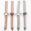 Avanadores de punho Moda Casual Lady Lady Girl Girl Watch Stainless Steel Band Vestor de luxo Vestiário 4 Colorswatches