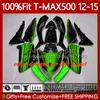 Corpo iniezione per Yamaha Max-500 Tmax Max 500 2012-2015 Bodywork 113No.130 Tmax-500 T-MAX500 TMAX500 12 13 14 15 T MAX500 2012 2013 2014 2015 carenature OEM argento nero