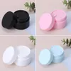 Plastic Glass Cream Jar Bottle Lotion Lip Balm Container with Lid Inner Liner 5g 15g 20g 30g Refillable Face Pot Round Clear Cosmetic Travel Jars for Lotion Eye Shadow