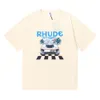 Designer 23ss Rhude Maglietta da uomo Tess Designer di alta qualità Moda casual Manica corta Europa America Uomo Donna Girocollo Tshirt3142