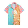 Mens Flower Tiger Print Shirts Casual Button Down Short Sleeve Hawaiian Shirt Suits Summer Beach Designer Dress Shirts size M-3XL