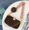 Woman shoulder bag handbag purse original box clutch ladies girls lv louis vuitton multi pochette brand designer