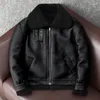 남성용 가죽 가짜 2022 두꺼운 양 양식 오리지널 생태 자켓 수컷 따뜻한 진짜 양가죽 코트 비행 재킷