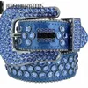 High quality belt rhinestone bling MICHAEL woman mens designer belts KOR birthday gift HANDBAGS cintura uomo blue blue white color5243509