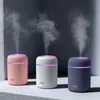 Tragbarer 300-ml-Luftbefeuchter, USB-Ultraschall-Blendebecher, Aroma-Autodiffusor, kühler Nebelhersteller, Luftbefeuchter, Luftreiniger mit romantischem Licht