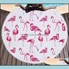 Towel Home Textiles Garden Ll Bird Printed Tapestry Round Tassel Beach Women Shawl Tablecloth Picnic Rugs Yoga Mat 5 Desi Dhjnm